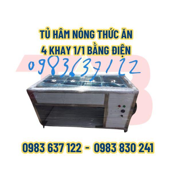 TỦ HÂM NÓNG THỨC ĂN 4 KHAY 1/1 BẰNG ĐIỆN