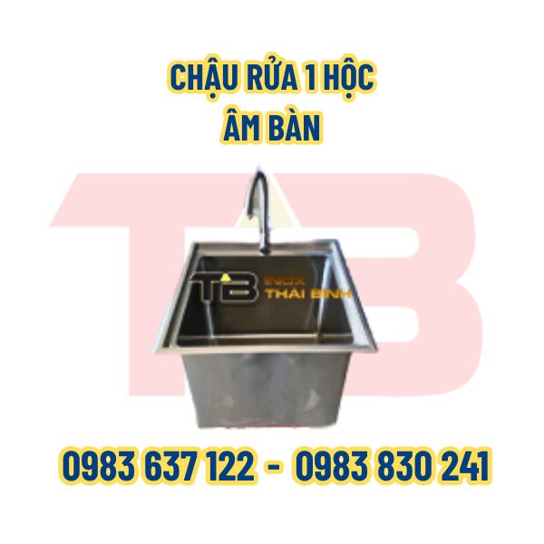 Chậu rửa 1 hộc âm bàn Inox Thái Bình