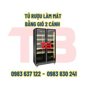 Tủ rượu làm mát bằng gió 2 cánh Inox Thái Bình