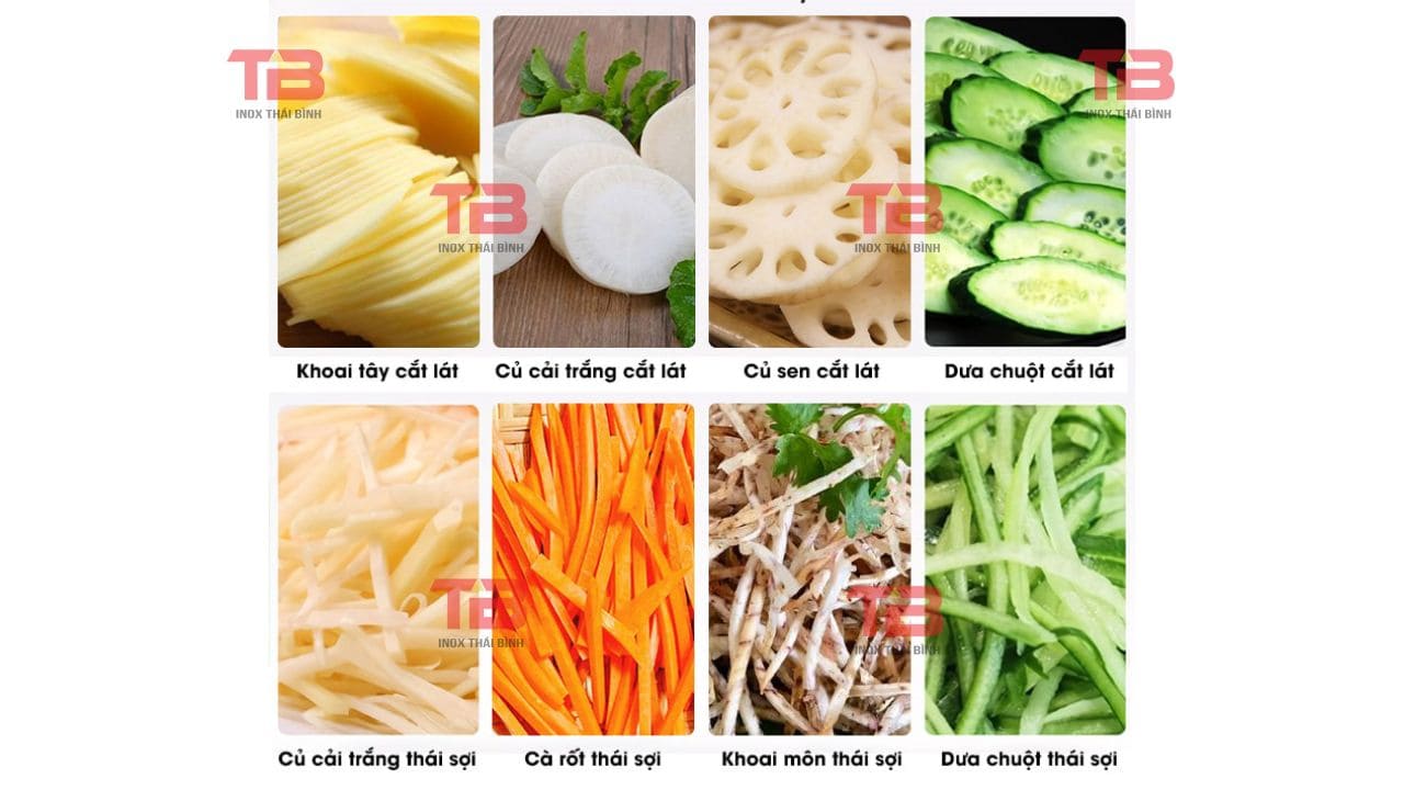 Máy Thái Sợi Rau Củ Quả Inox Bí Quyết Tiết Kiệm 70%