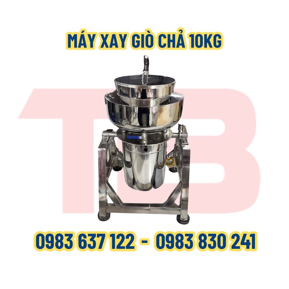 MÁY XAY GIÒ CHẢ 10KG Inox 304 | Motor 6KW Nhật Bãi | Giá Xưởng
