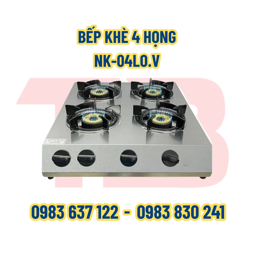 BẾP GAS KHÈ 4 HỌNG - BẾP MÌ CAY