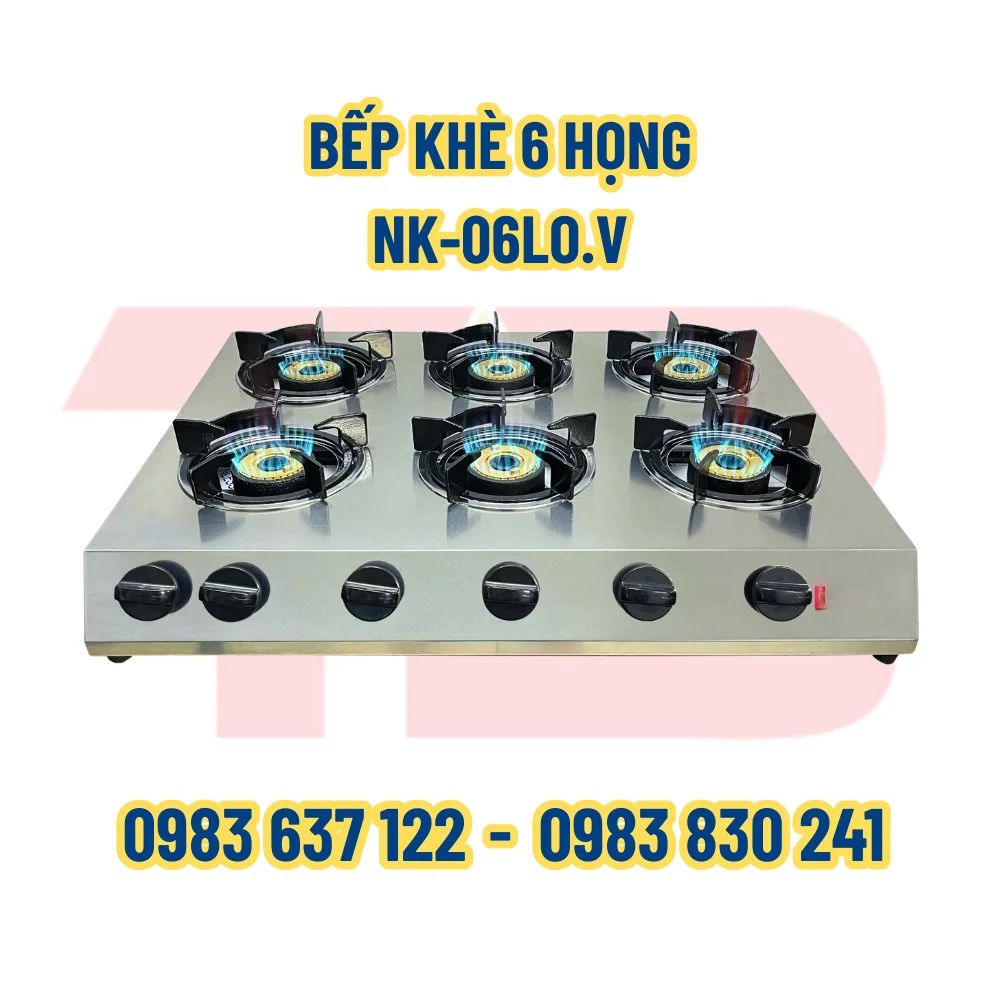 BẾP GAS KHÈ 6 HỌNG - BẾP MÌ CAY