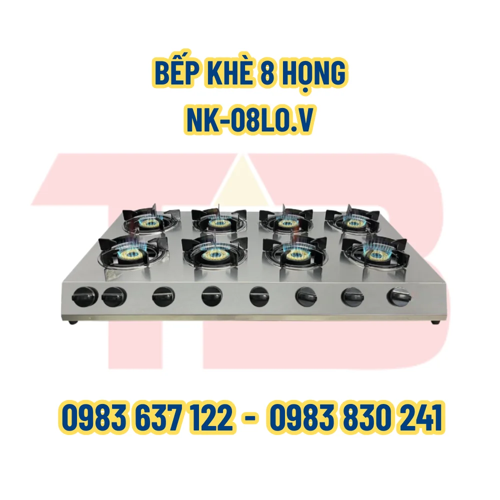 BẾP GAS KHÈ 8 HỌNG - BẾP MÌ CAY