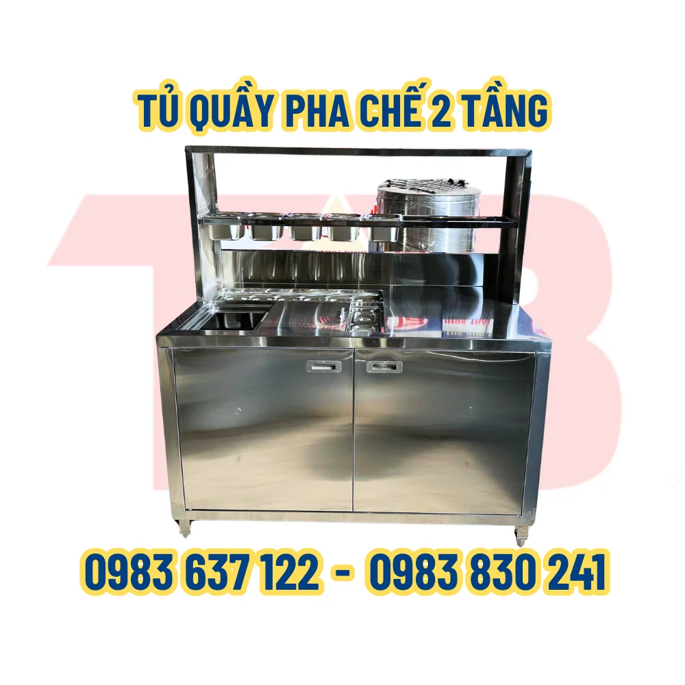 TỦ QUẦY PHA CHẾ 2 TẦNG