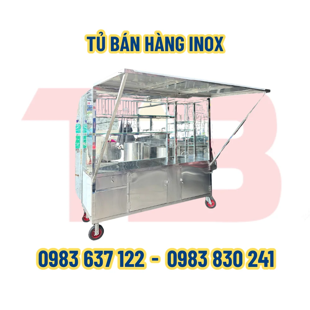 TỦ BÁN HÀNG INOX 700*1950*1900